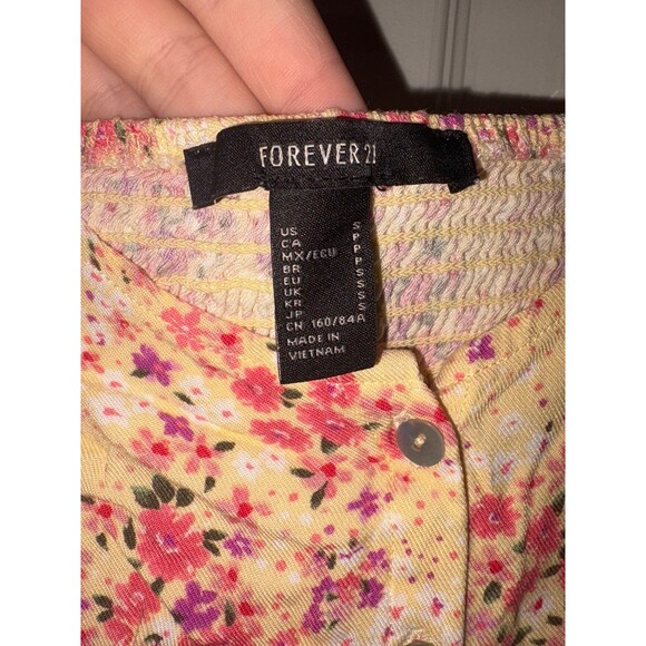 Forever 21 Women's Cream and Pink Dress - Picture 3 of 3